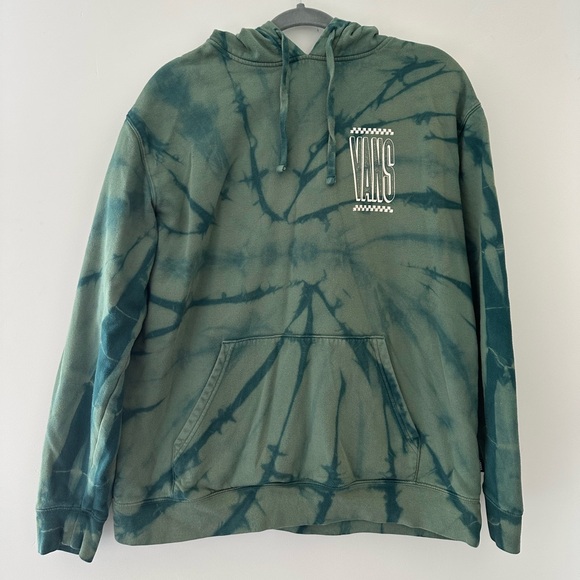Vans Men's Teal Tie-Dye Hoodie - Picture 1 of 3